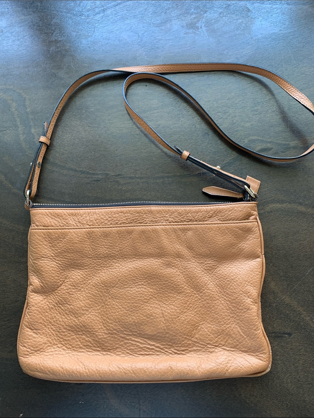 Halogen Tan Leather Crossbody Bag - Minimalist Everyday Style